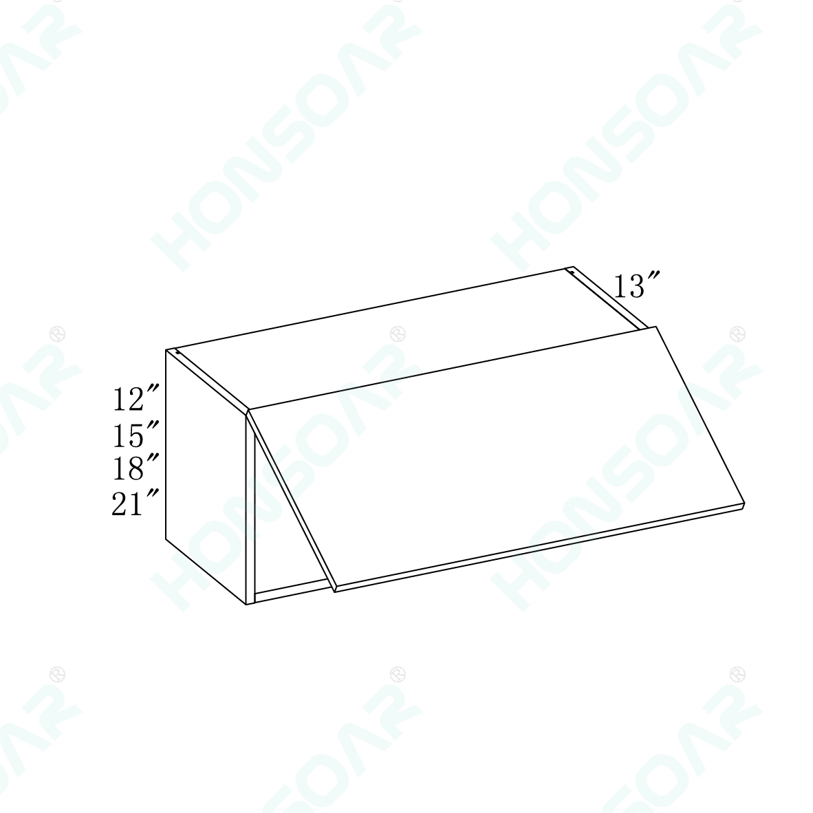 Wall Stay Lift Cabinet Plywood Box 30