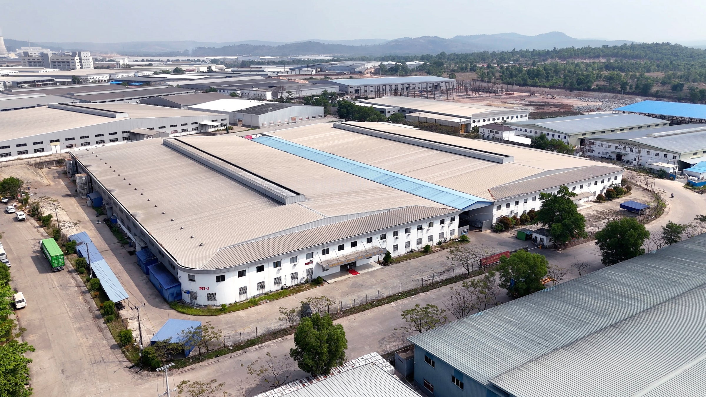 Aerial view of the HONSOAR Cambodia production base