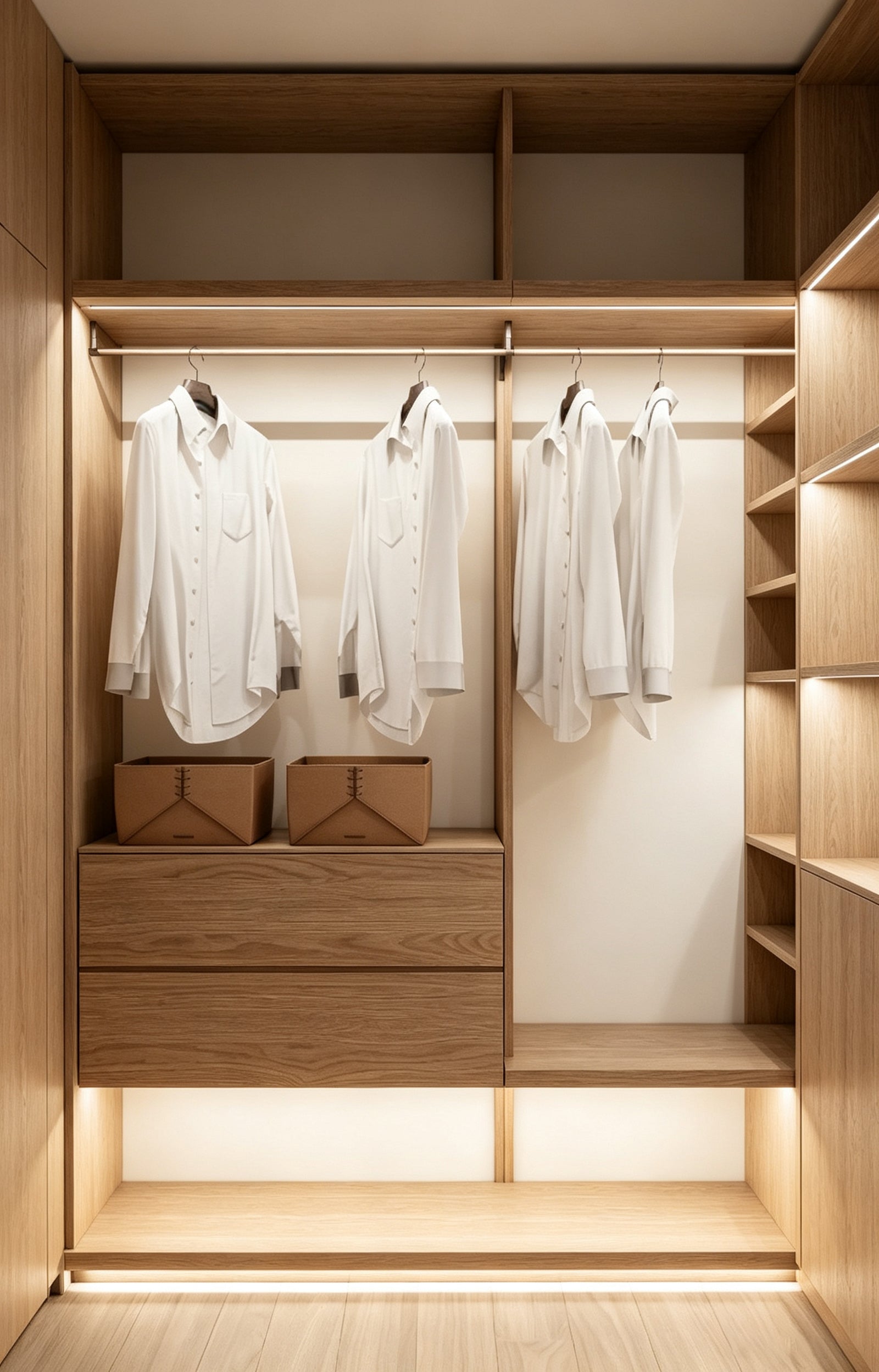 Closet system with coordinated doors