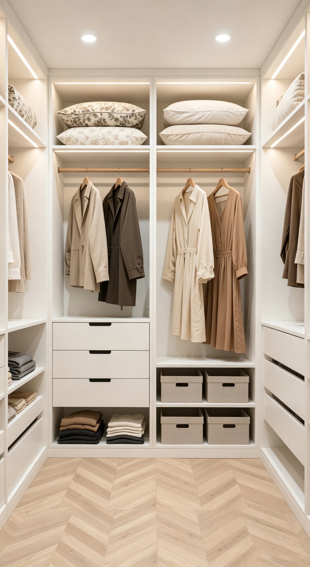 Closet hanging rail system