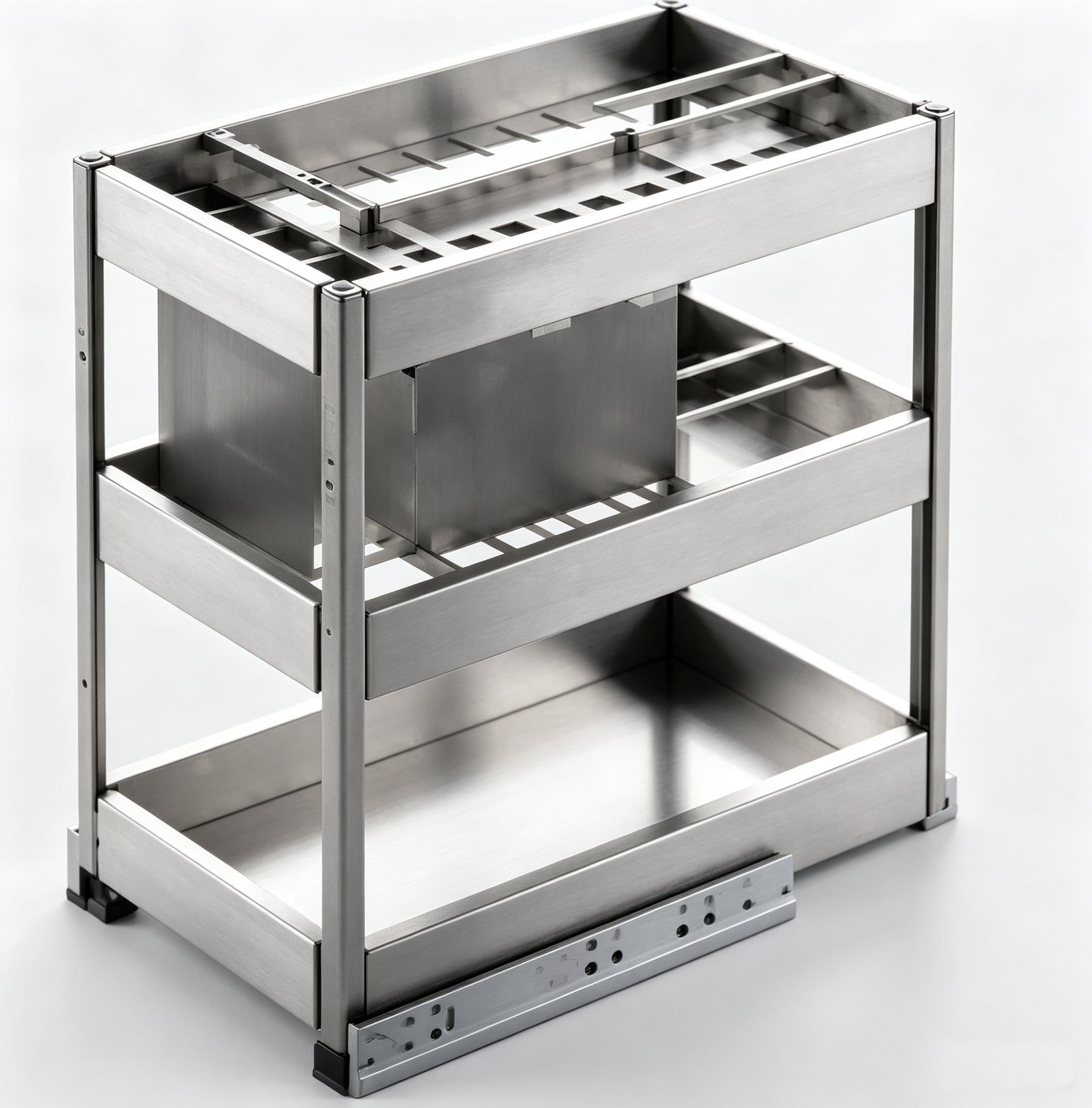 HONSOAR stainless steel pull-out spice rack