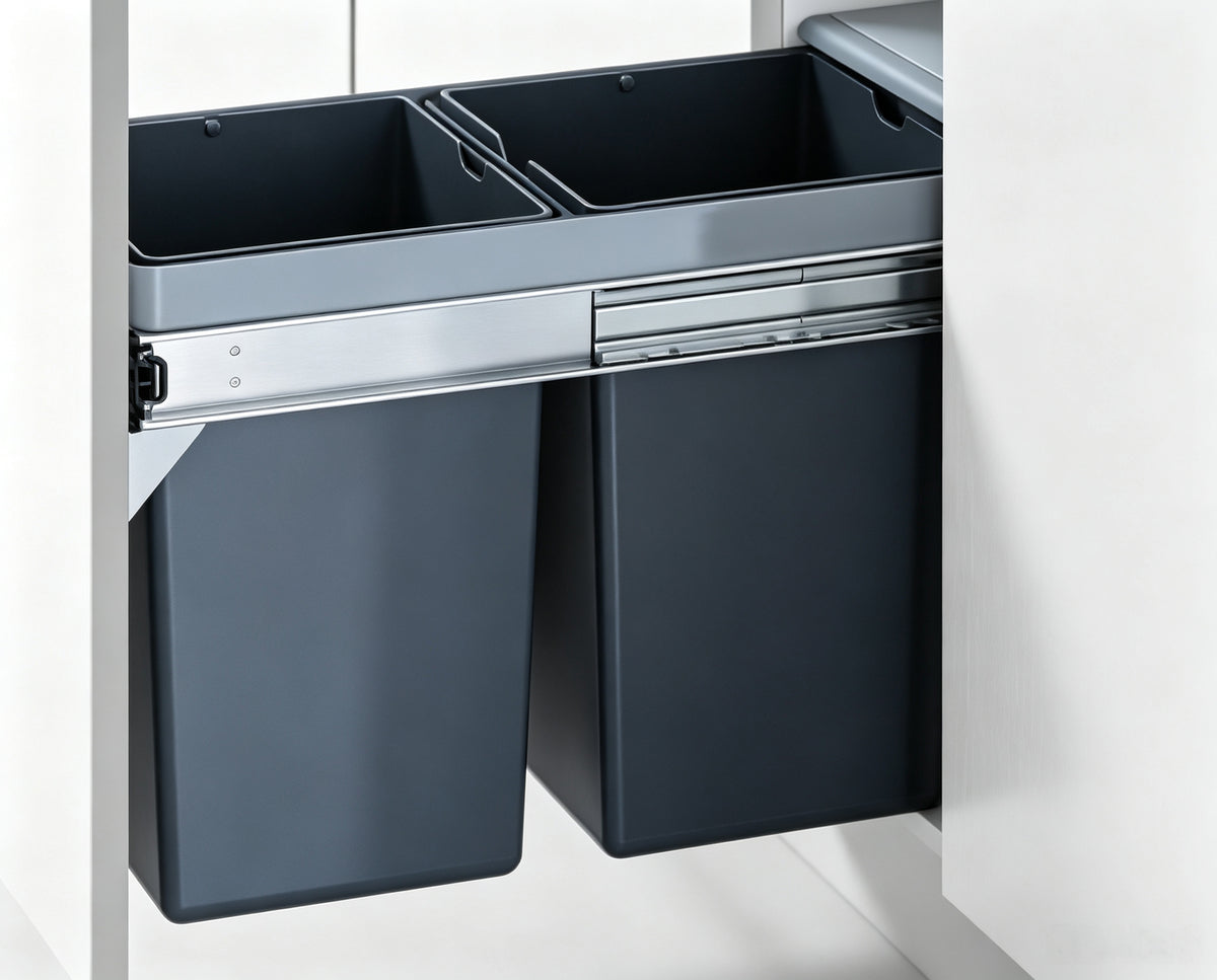 HONSOAR narrow pantry pull-out system with adjustable baskets