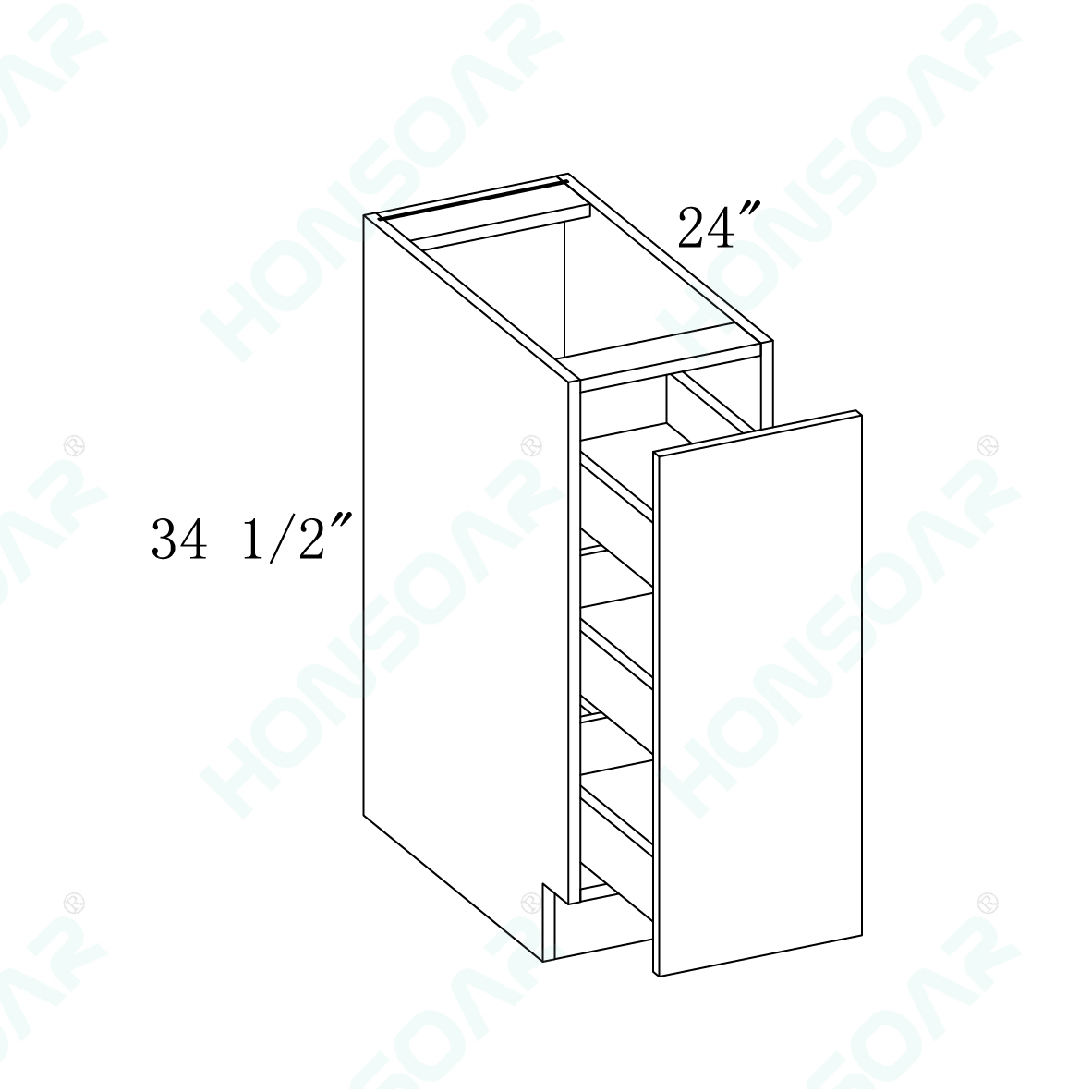 Base Spice Rack Plywood Box 9