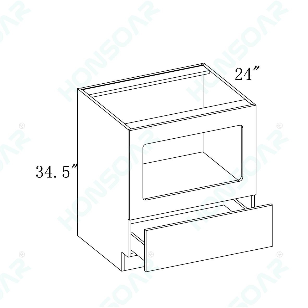 Microwave Base Plywood Box with 5/8