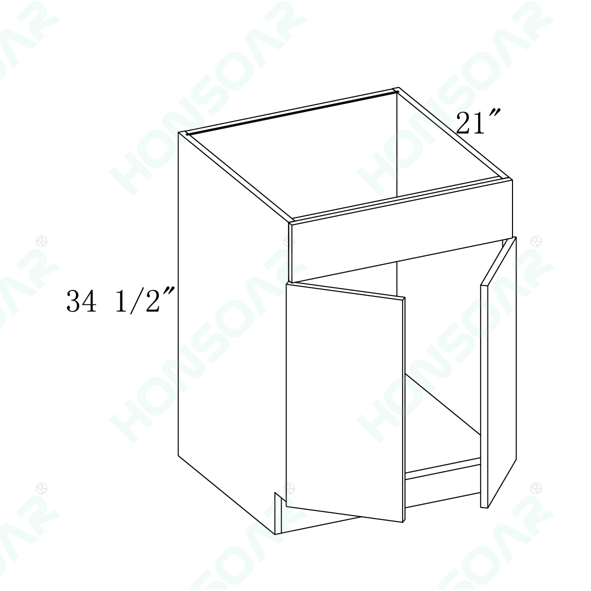 Vanity Sink Base Plywood Box 27