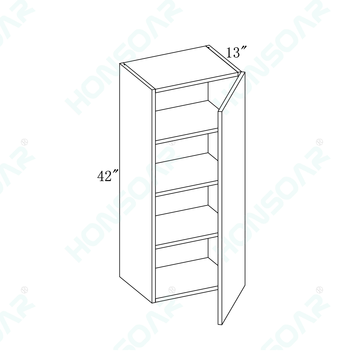 Wall Cabinet Plywood Box 12