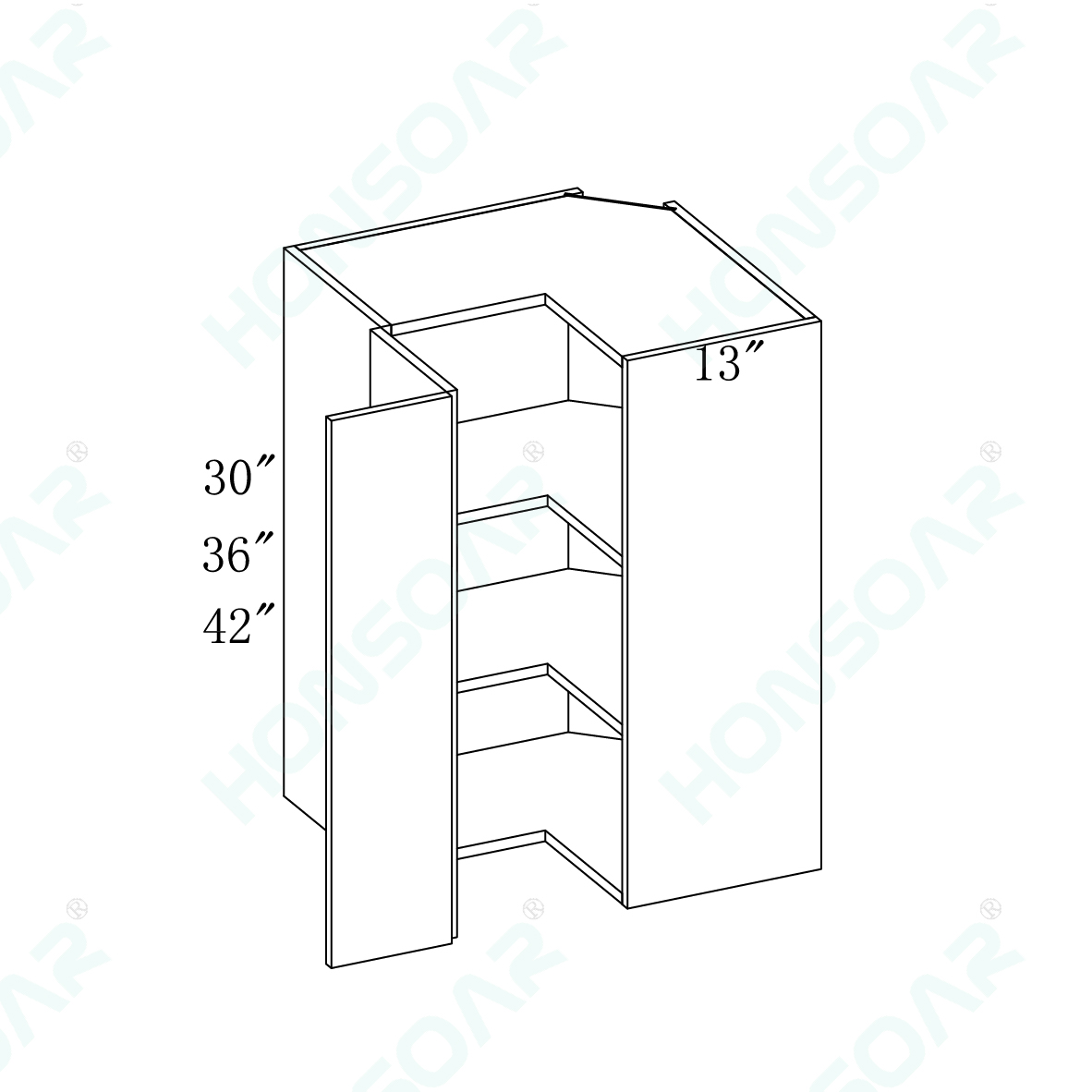 Wall Easy Reach Plywood Box 24